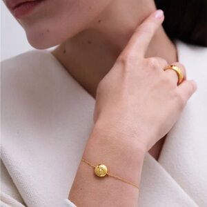 ASTKEY CLARKE GOLD BIOGRAPHY CHAIN LOCKET BRACELET